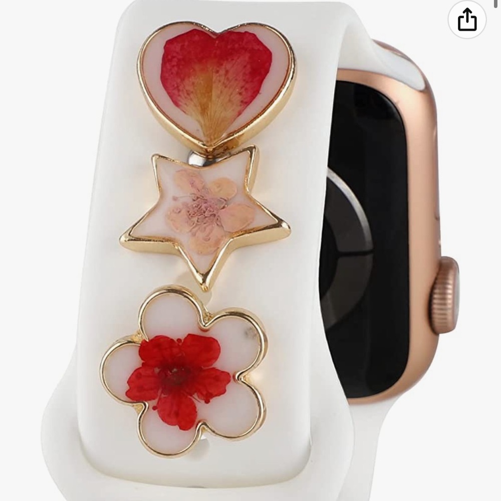 Decorative ring loop charms for Apple Watch